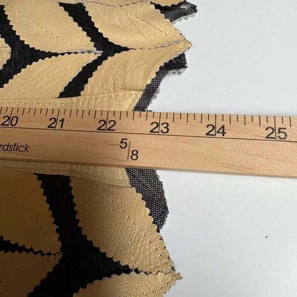 Vintage Leather by Unique Leather Studio Women’s Gold Leaf Leather Jacket Sz L - Picture 5 of 7